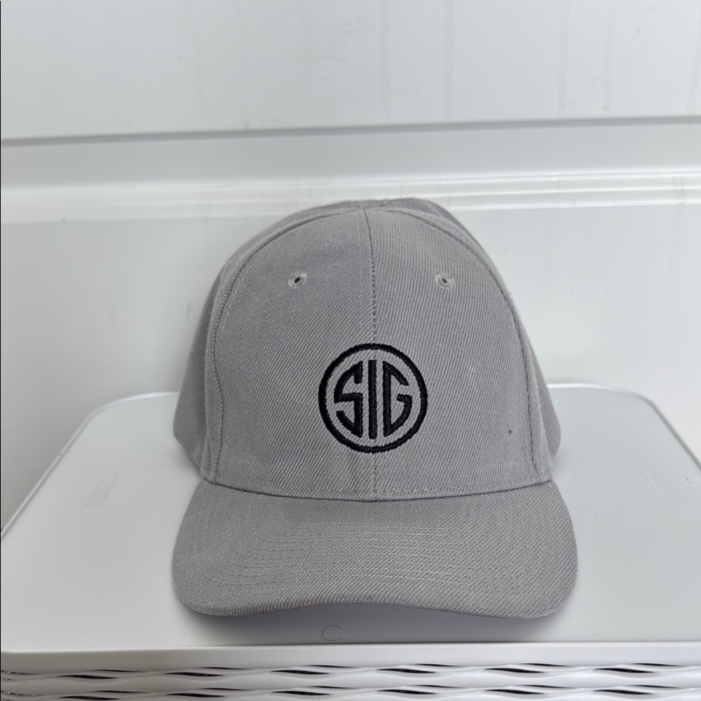Gray Baseball Cap with Logo